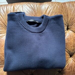 Jenni Kayne oversized fisherman crewneck in navy